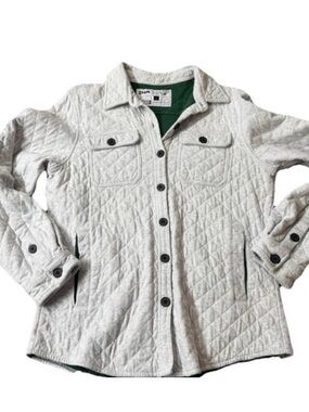 Rock Monkey size L Quilted Light gray  Utility Jacket with Button Front